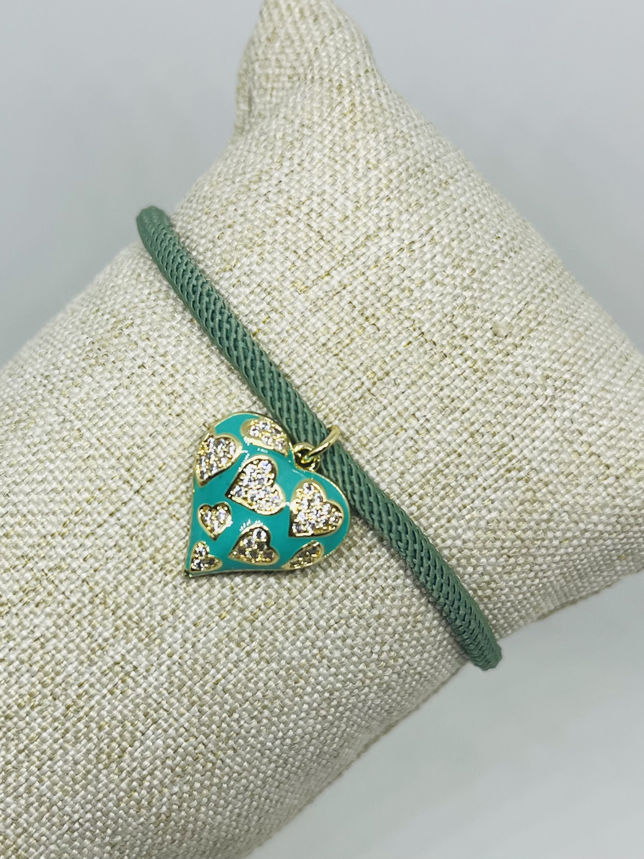 pulsera corazon verde