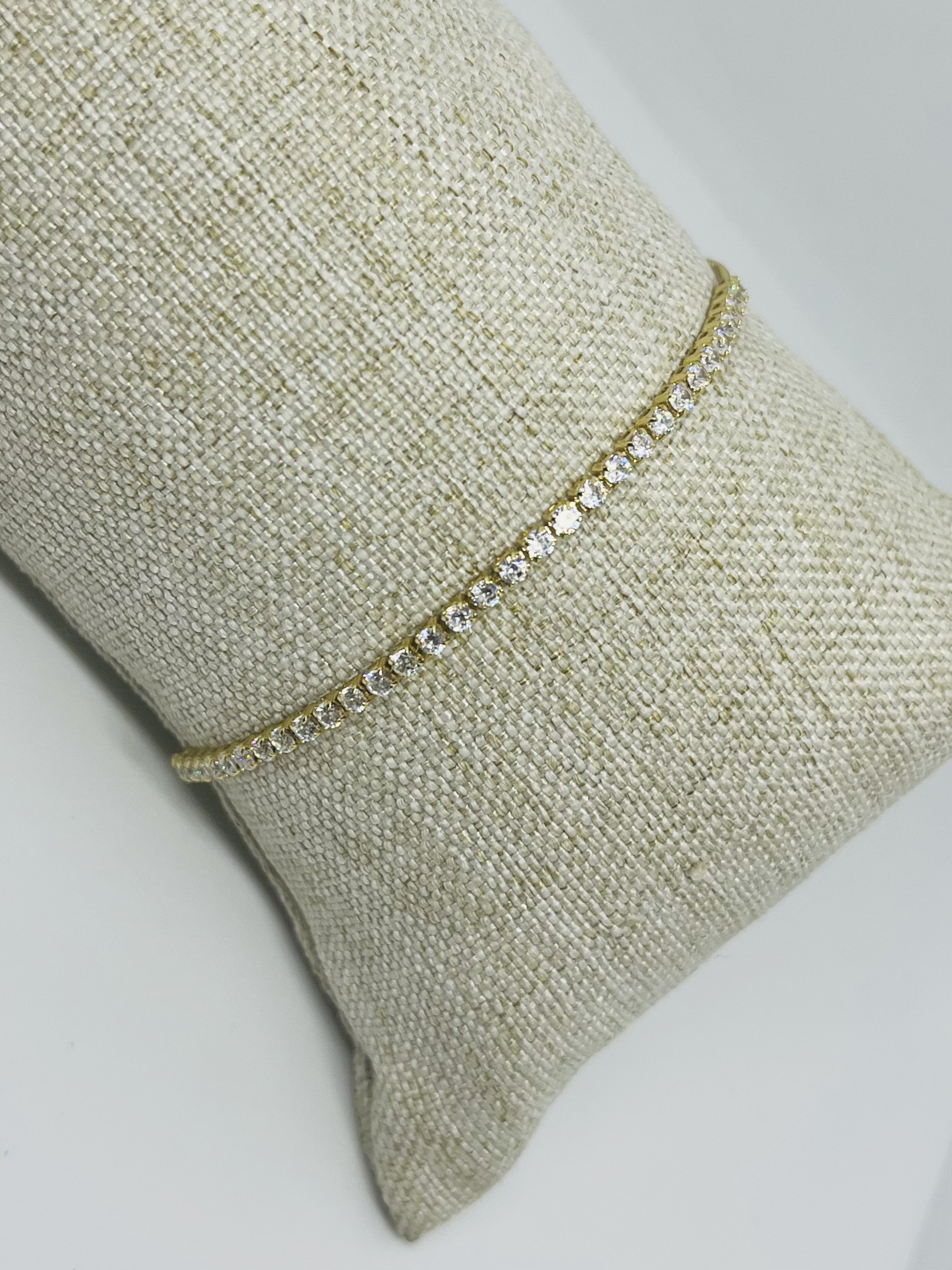 pulsera c/zirconias dorada