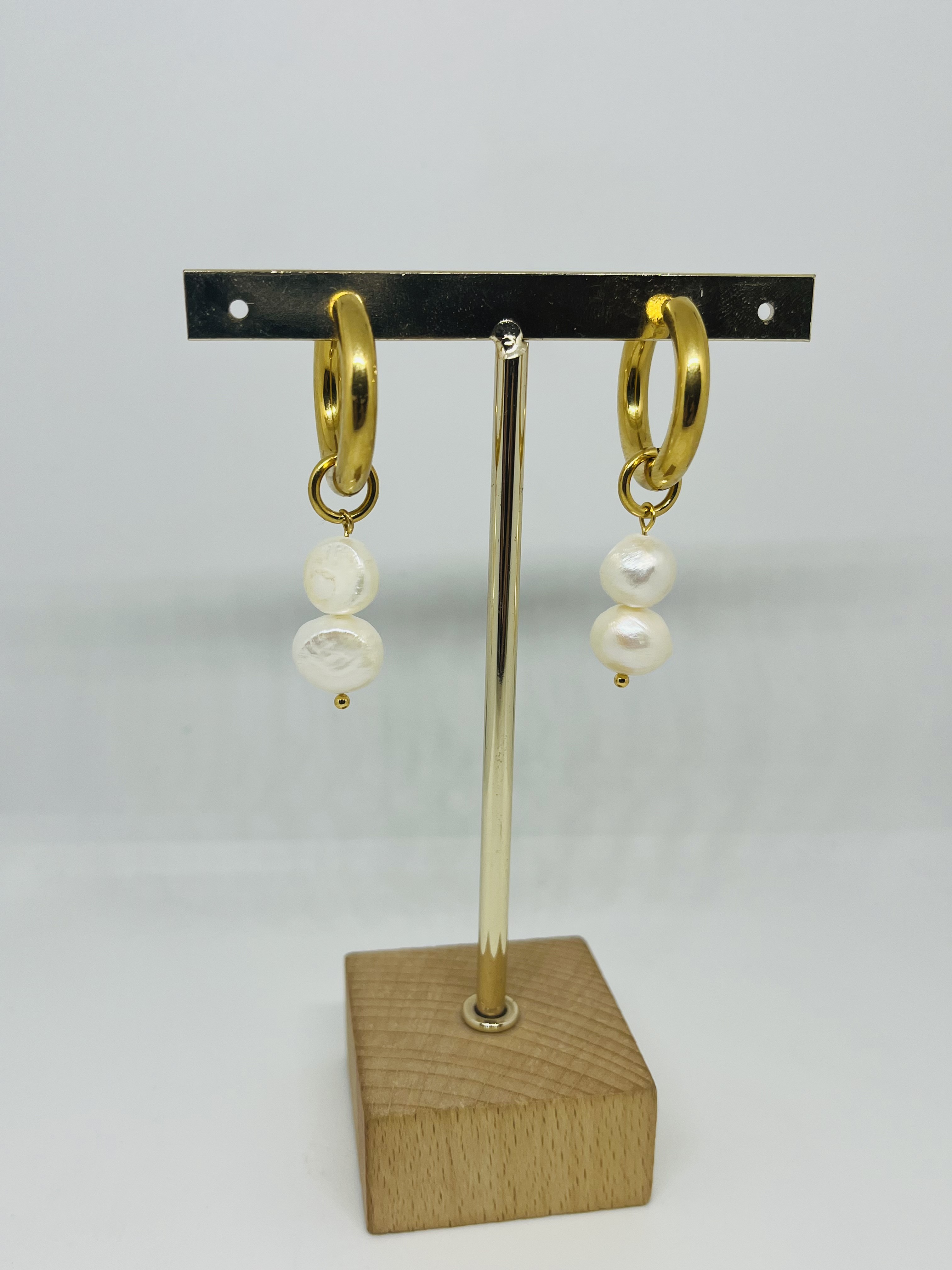 huggie 2 perlas de agua dulce