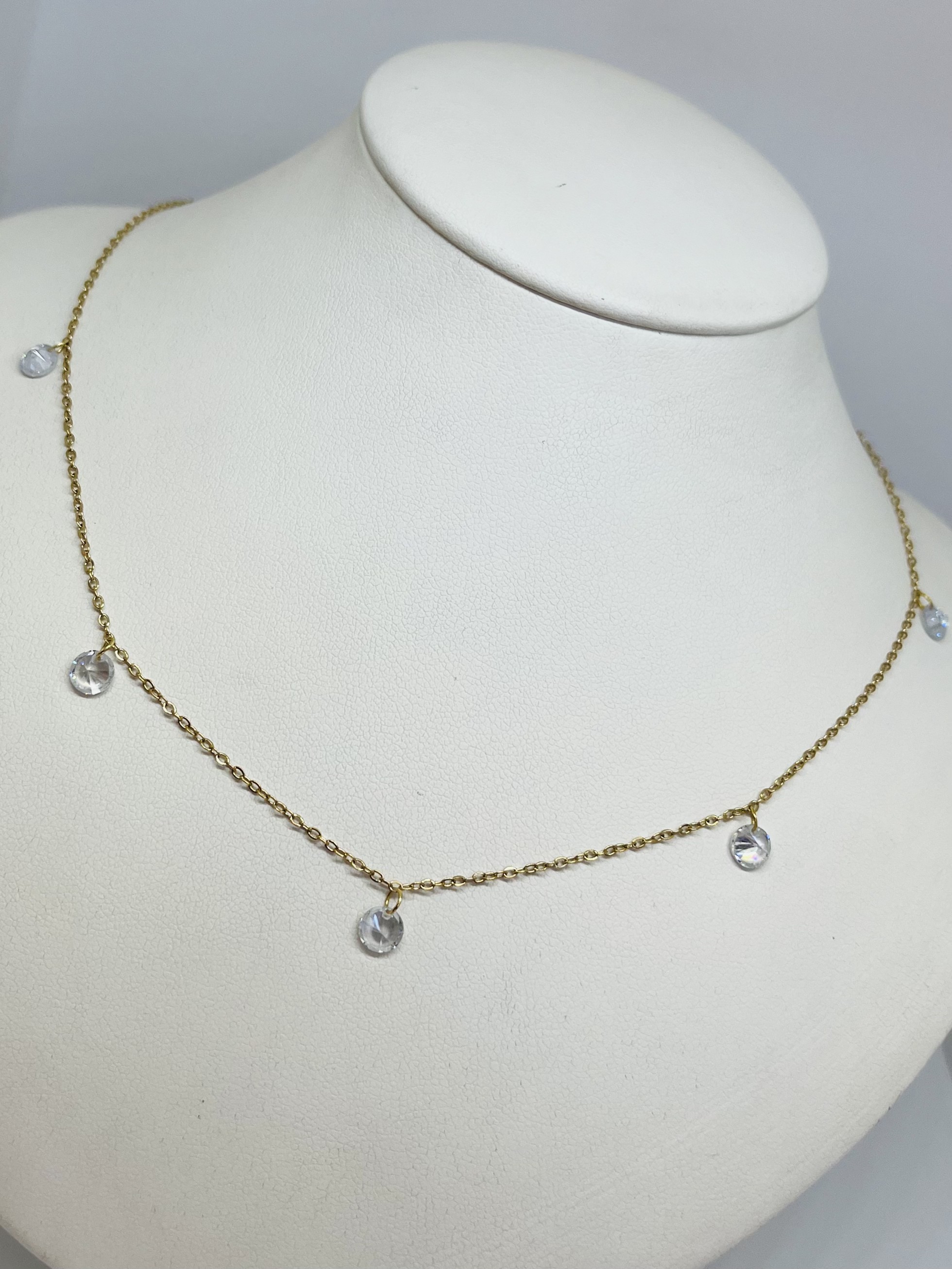 Choker de zirconia tornasol